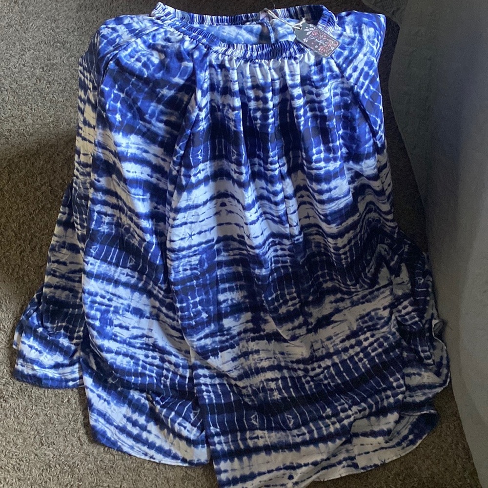 Medium blue/white tye dye skirt